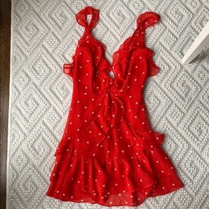 For Love and Lemons Mini dress Polkadot Annalisa